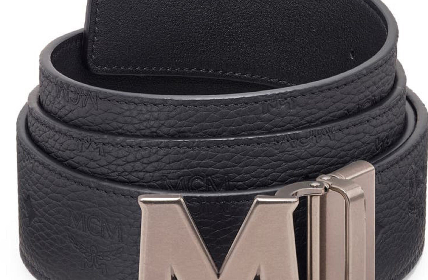 MCM Men's Claus Reversible Leather Belt Black Size Regular