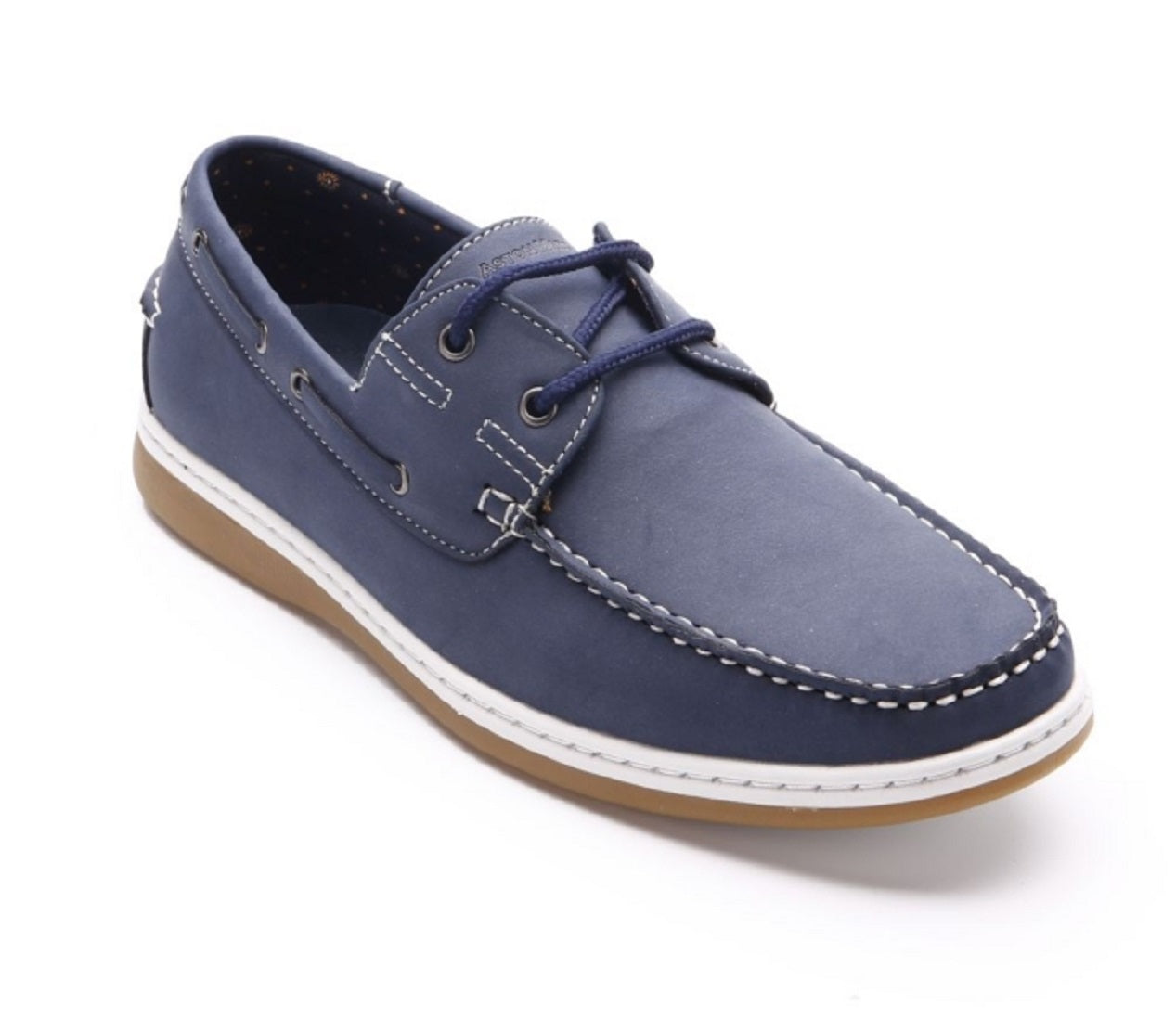 Aston Marc Men's Faux Nubuck Boat Shoes Blue Size 10 M