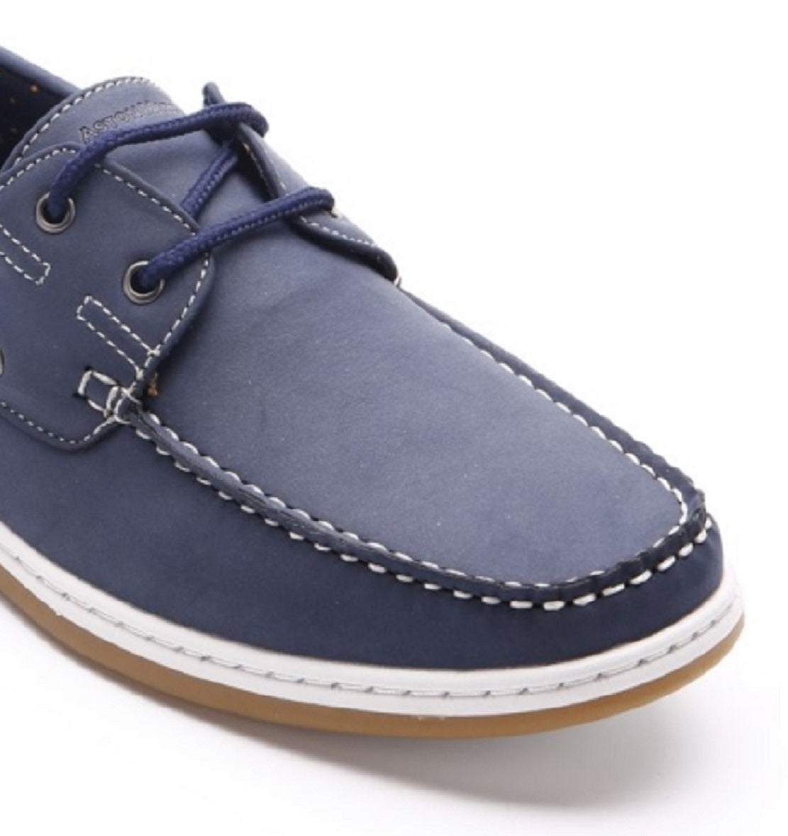 Aston Marc Men's Faux Nubuck Boat Shoes Blue Size 10 M