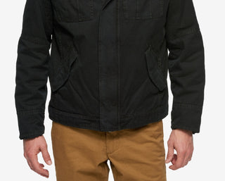 Levi's Men's Sherpa Lined Two Pocket Hooded Trucker Jacket Black Size Large