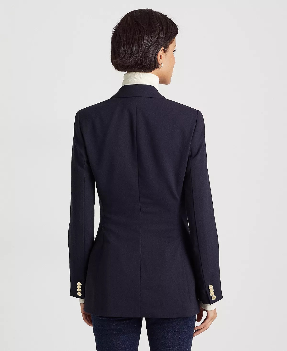 Ralph Lauren Women's Stretch Wool Blazer Blue Size 8