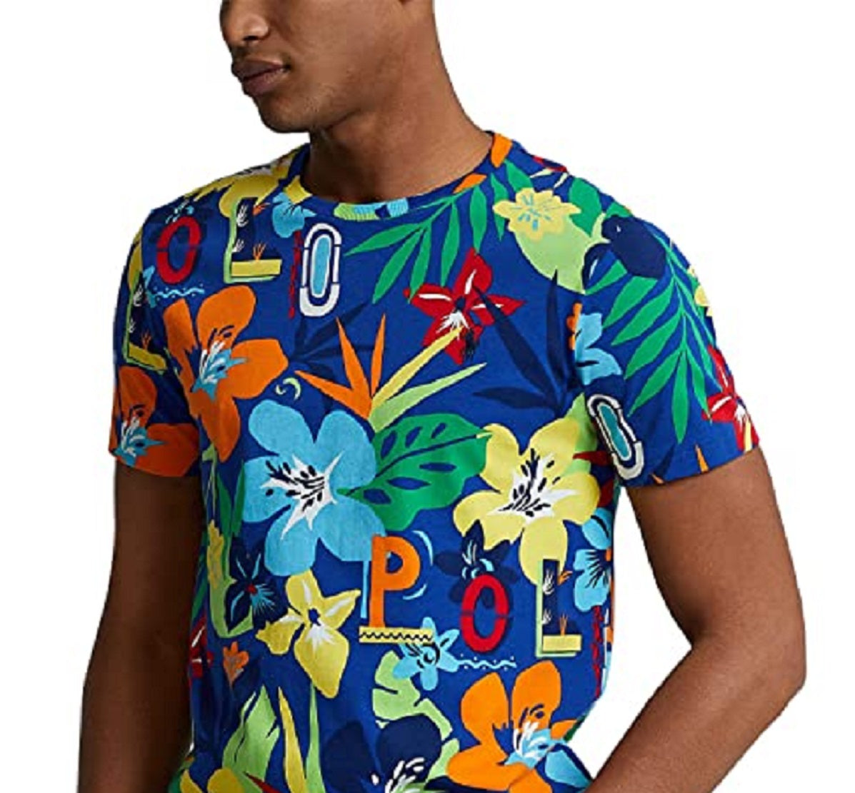 Polo Ralph Lauren Men's Printed Crew Neck T-Shirt Blue Size XX-Large