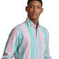 Polo Ralph Lauren Men's Classic Fit Striped Oxford Shirt Pink Size Large