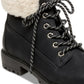 Madden Girl Women's Frankie Faux Fur Hiker Booties Black Size 7.5 M