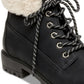 Madden Girl Women's Frankie Faux Fur Hiker Booties Black Size 9 M