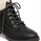 Madden Girl Women's Frankie Faux Fur Hiker Booties Black Size 9 M