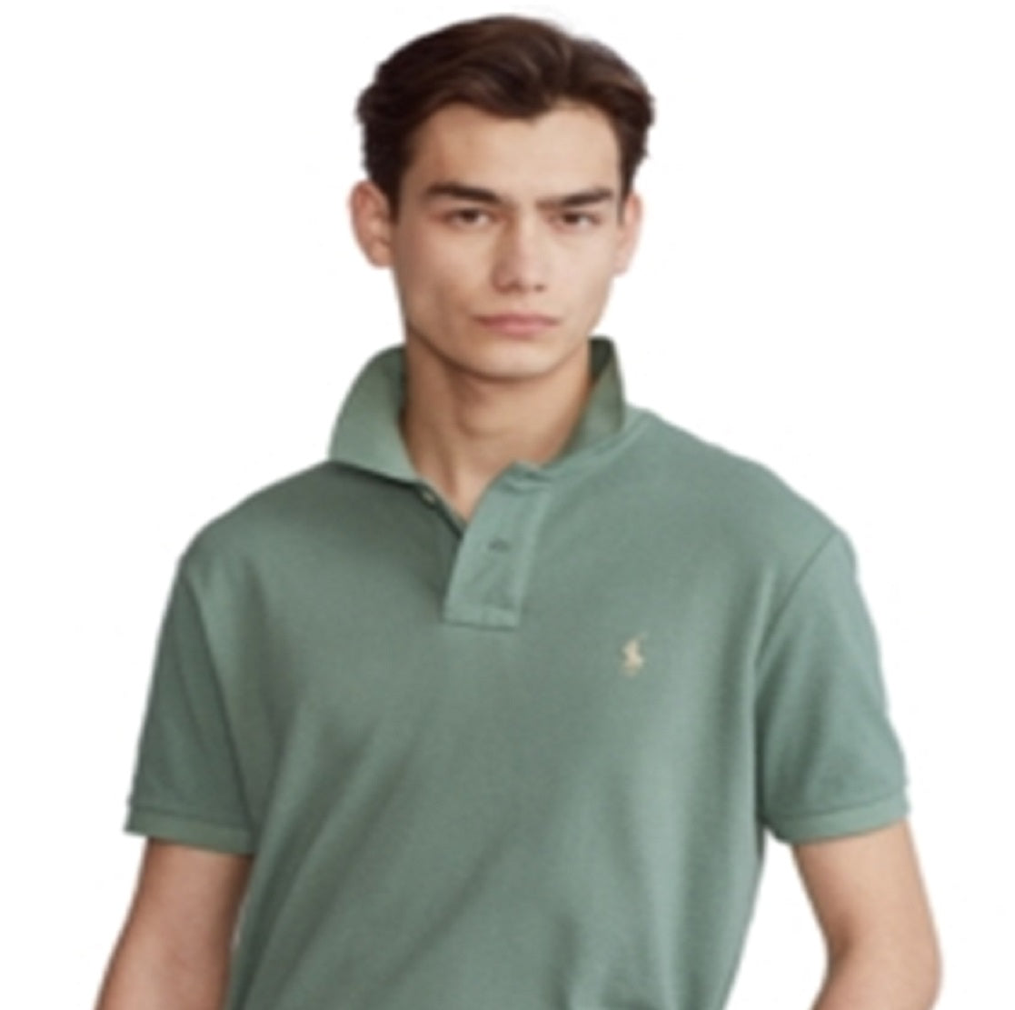 Ralph Lauren Men's Classic Fit Mesh Polo Shirt Green Size Medium