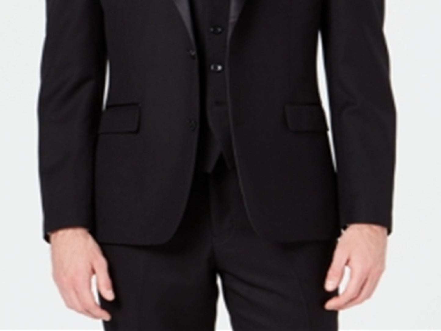 Ryan Seacrest Distinction Men's Stretch Slim Fit Tuxedo Jacket Black Size 46