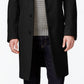 Michael Kors Men's Madison Wool Blend Modern Fit Overcoat Black Size 36