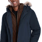 Michael Kors Men's Hooded Bib Snorkel Parka Blue Size Large