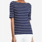 Ralph Lauren Women's Striped Boatneck Top Blue Size X-Large