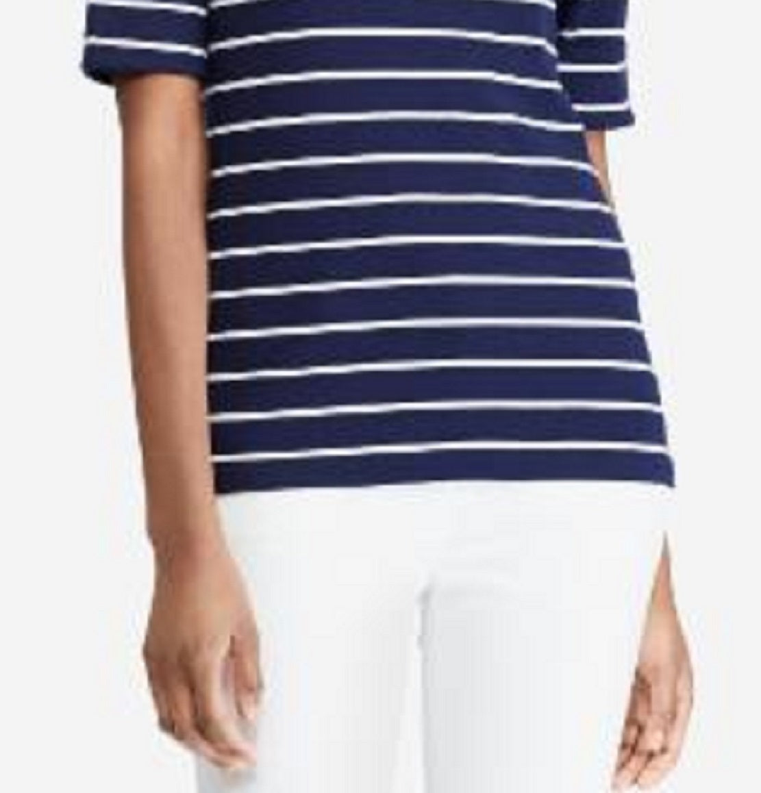 Ralph Lauren Women's Striped Boatneck Top Blue Size X-Large
