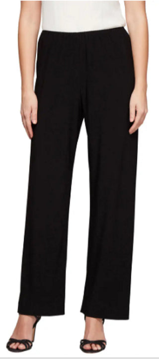Alex Evenings Women's Wear To Work Straight Leg Pants Black Size Petite Small