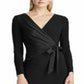 Ralph Lauren Women's Bow Detail Dress Black Size 14 Petite