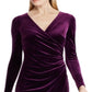 Ralph Lauren Women's Crossover V Neck Velvet Dress Purple Size 12