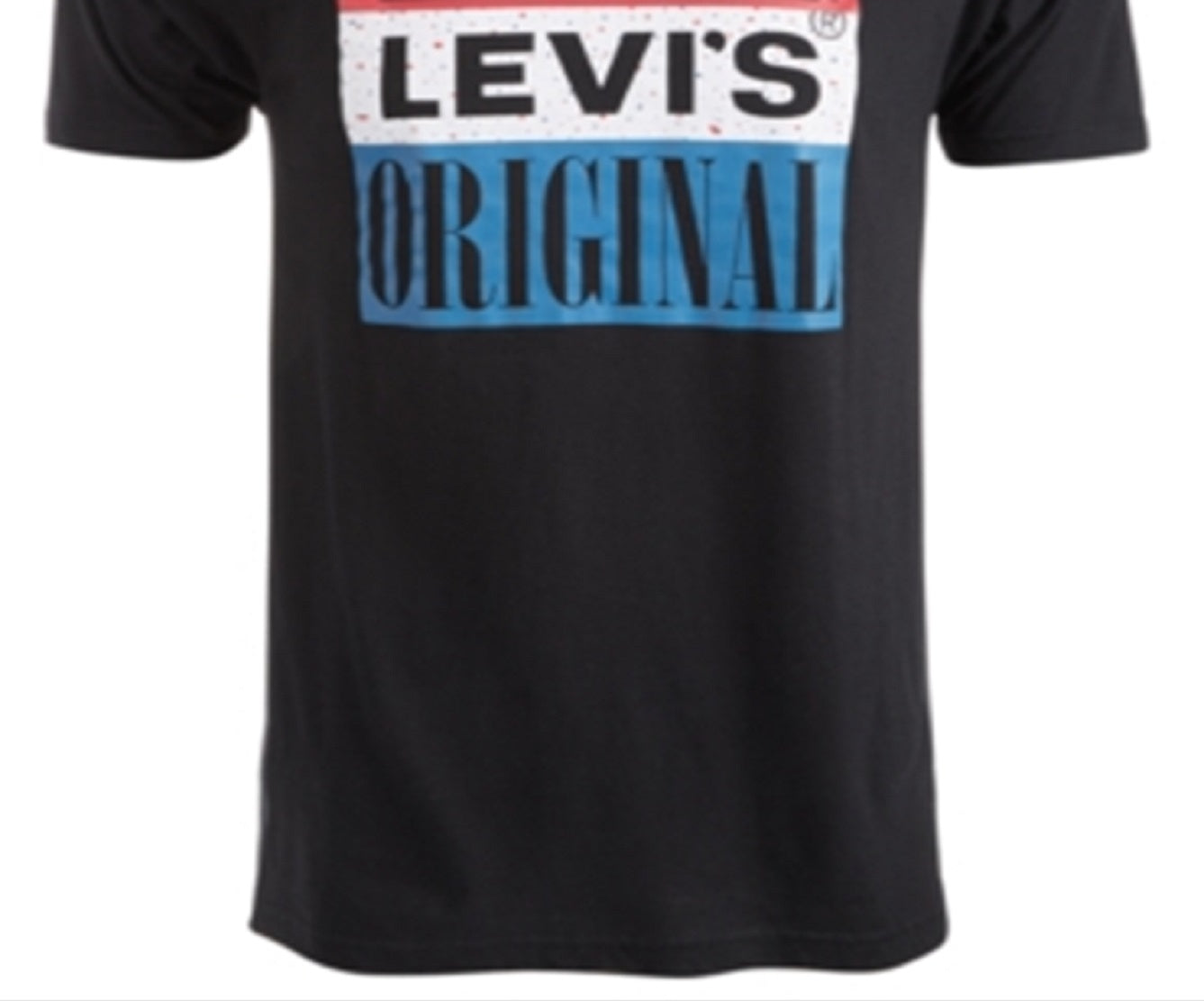 Levi's Men's Speckle Logo Graphic T-Shirt Black Size XX-Large
