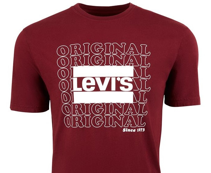 Levi's Men's Original Logo Graphic T-Shirt Red Size Large