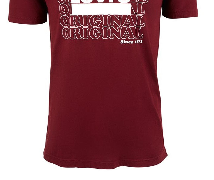 Levi's Men's Original Logo Graphic T-Shirt Red Size Large