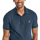 Nautica Men's Sustainably Crafted Classic Fit Deck Polo Shirt Blue Size Large
