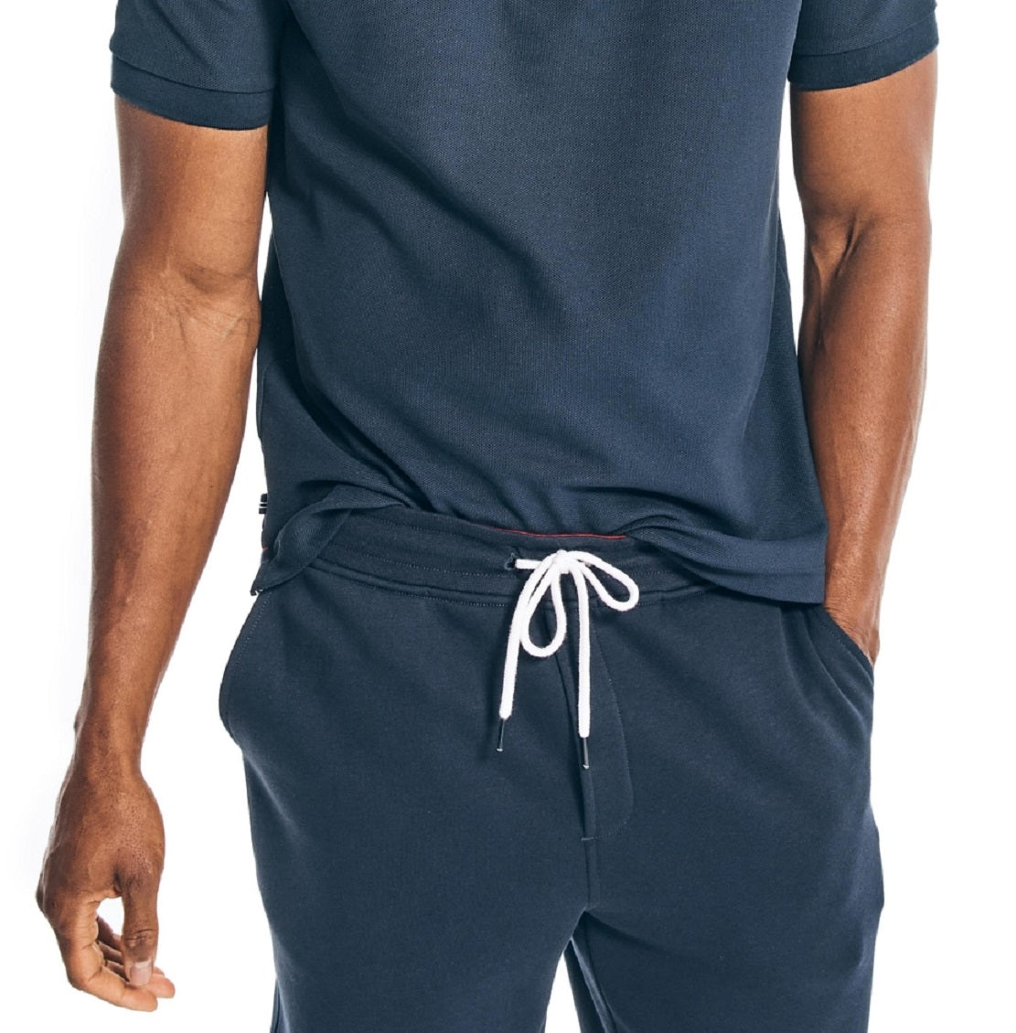 Nautica Men's Sustainably Crafted Classic Fit Deck Polo Shirt Blue Size Large