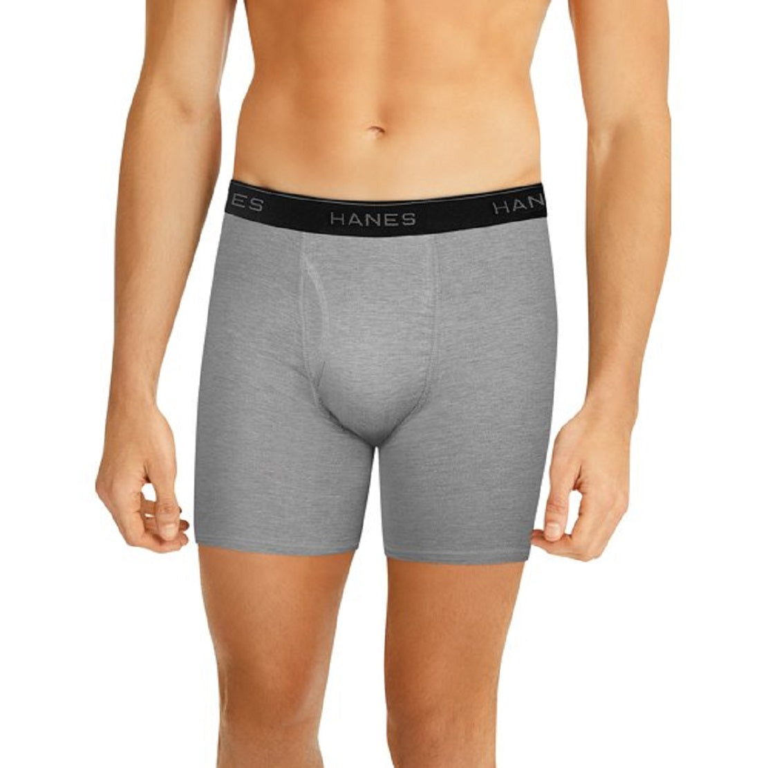 Hanes Men's Big & Tall 3 Pk Boxer Briefs Black Size XXXX-Large