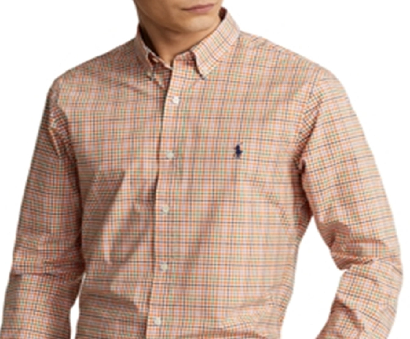 Polo Ralph Lauren Men's Slim Fit Plaid Stretch Poplin Shirt Assorted Size X-Large