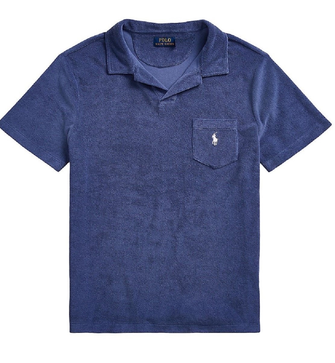 Polo Ralph Lauren Men's Custom Slim Fit Terry Polo Shirt Blue Size XL