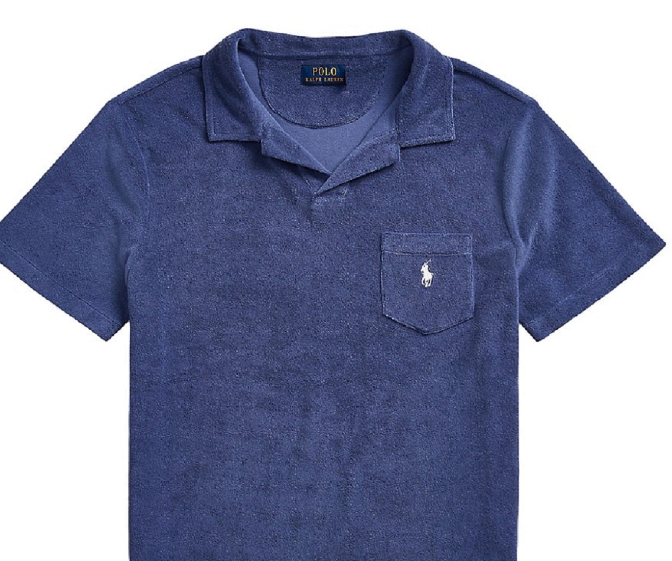 Polo Ralph Lauren Men's Custom Slim Fit Terry Polo Shirt Blue Size XL