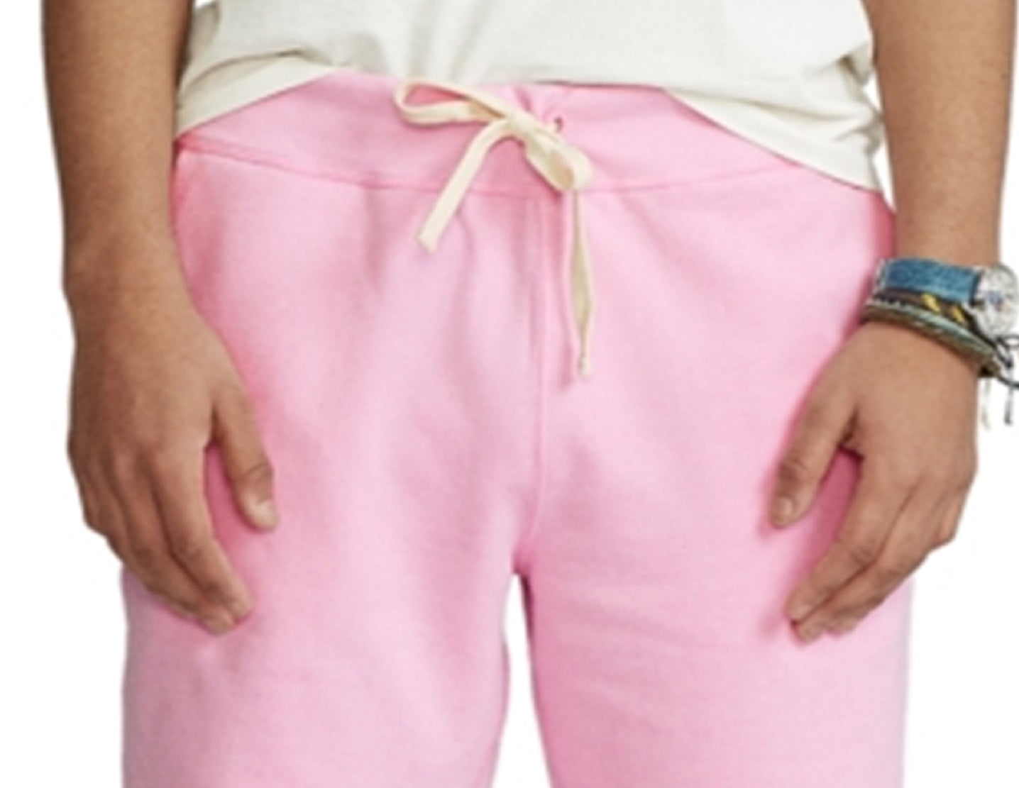 Polo Ralph Lauren Men's 9.5 Cotton Blend Fleece Shorts Pink Size Small