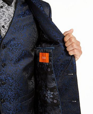 Tallia Men's Animal Print Vest Blue Size Medium