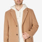 Tommy Hilfiger Men's Addison Wool Blend Trim Fit Overcoat Brown Size 36