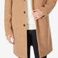 Tommy Hilfiger Men's Addison Wool Blend Trim Fit Overcoat Brown Size 36