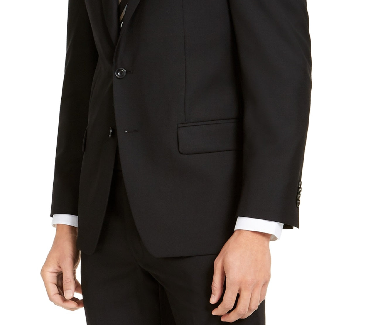 Michael Kors Men's Modern Fit Airsoft Stretch Suit Jackets Black Size 50