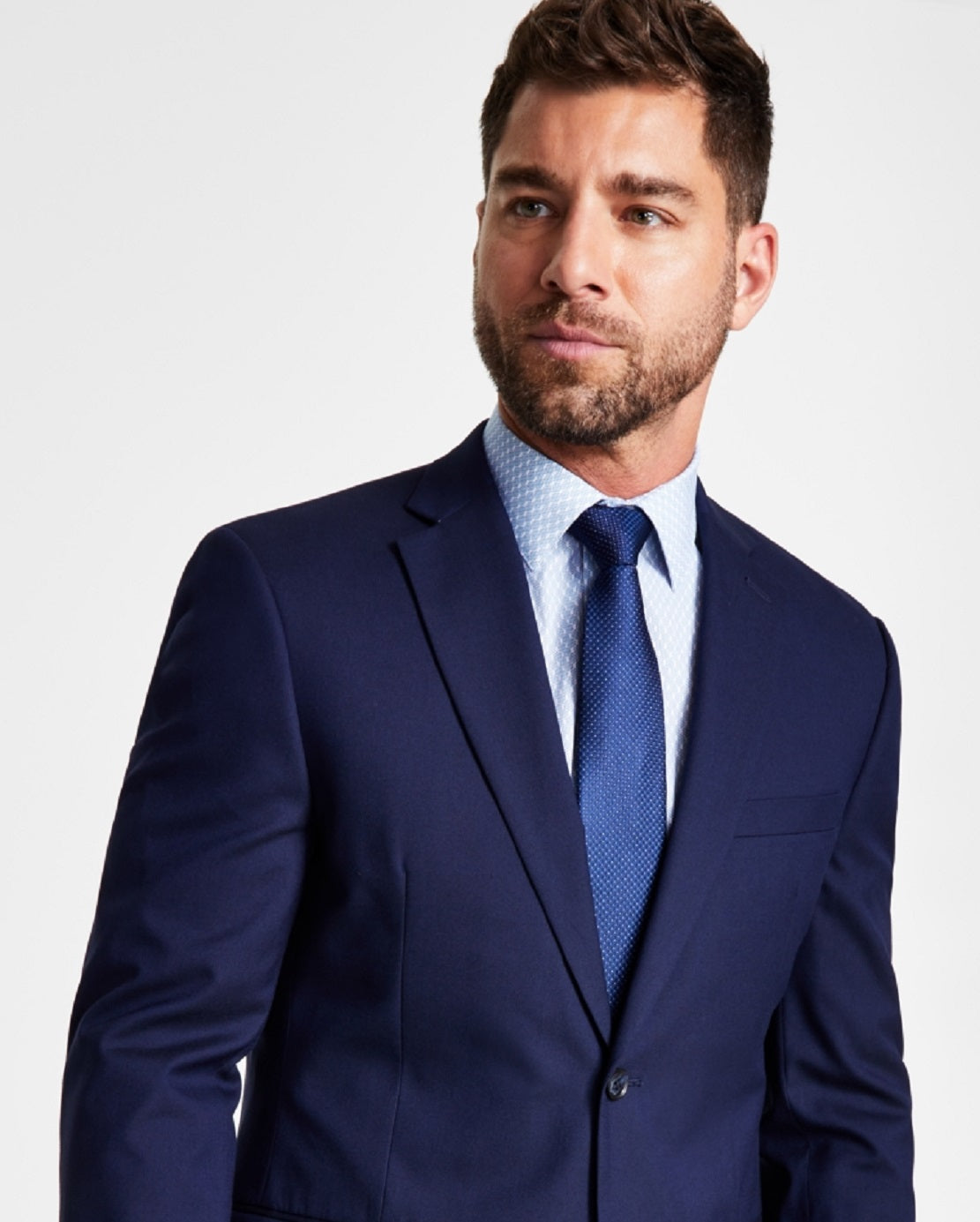 Alfani Men's Slim Fit Stretch Solid Suit Jacket Blue Size 40