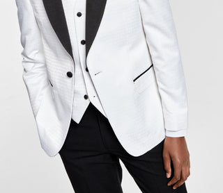Alfani Men's Slim Fit Tuxedo Jackets White Size 46