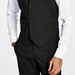 Alfani Men's Slim Fit Stretch Solid Suit Vest Black Size Large