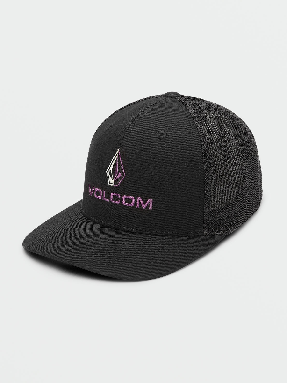 Volcom Men's Duel Duo Flexfit Hat Black Size Small