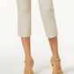 JM Collection Women's Embellished Pull On Capri Pants Brown Size X-Large