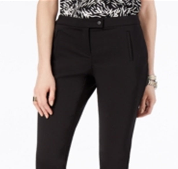 Alfani Women's Tummy Control Slim Leg Pants Black Size 16