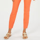 Charter Club Women's Tummy Control Skinny Leg Ankle Pants Orange Size 12