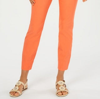 Charter Club Women's Tummy Control Skinny Leg Ankle Pants Orange Size 12