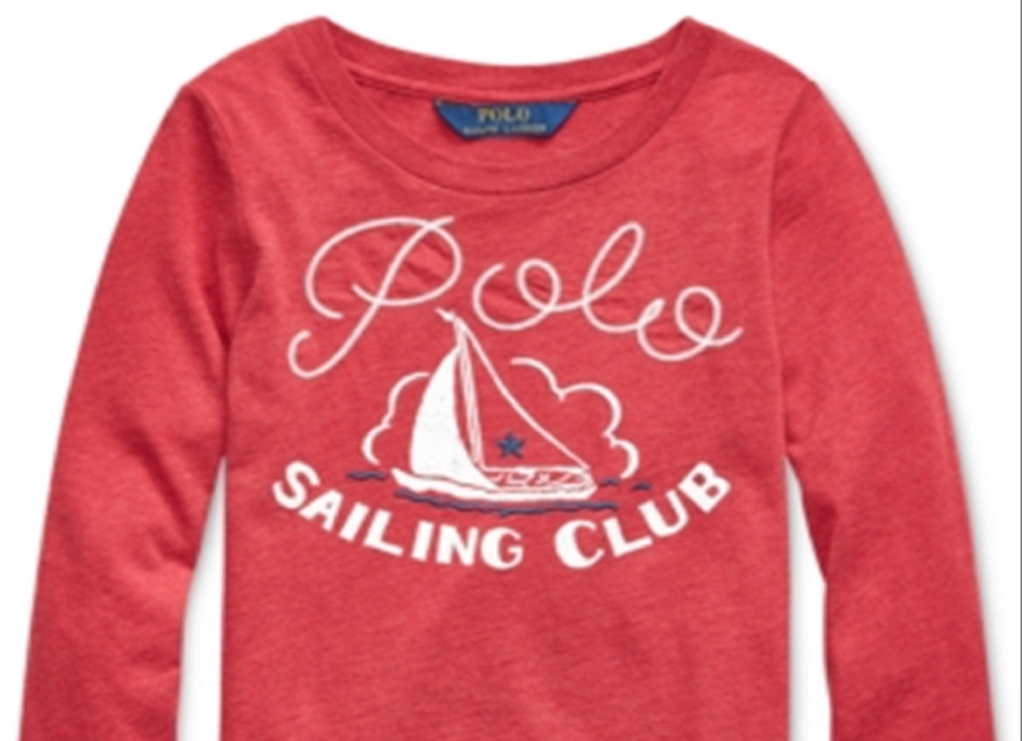 Polo Ralph Lauren Toddler Girl's Sailing Club Cotton Jersey T-Shirt Red Size 3T