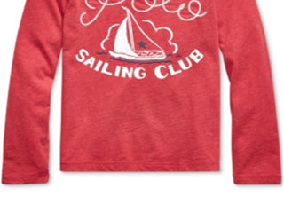 Polo Ralph Lauren Toddler Girl's Sailing Club Cotton Jersey T-Shirt Red Size 3T