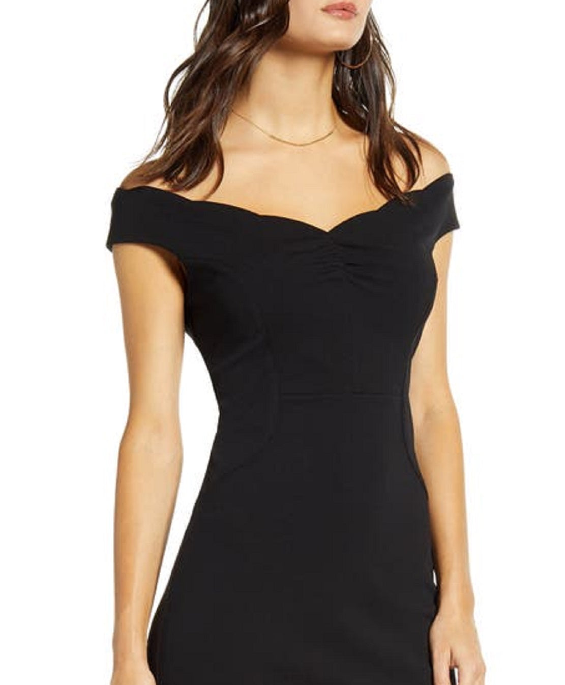 Emerald Sundae Women's Sleeveless V Neck Above The Knee Sheath Dress Black Size Large