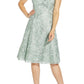 Adrianna Papell Women's Embroidered Cocktail Dress Blue Size 14