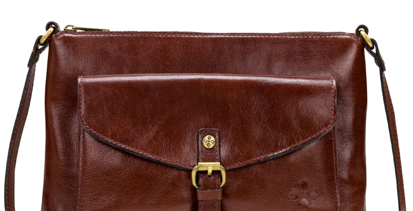 Patricia Nash Women's Kirby East West Leather Crossbody Brown Size Regular