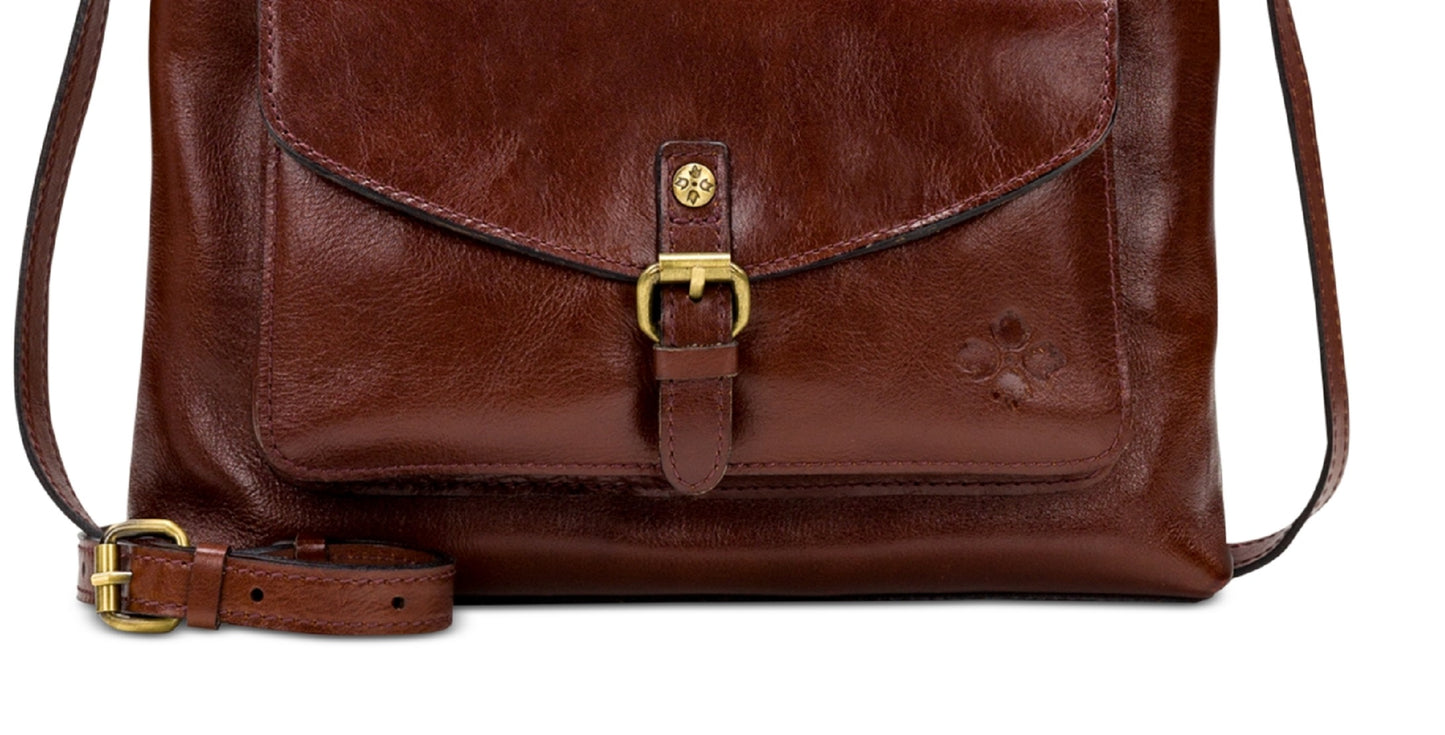 Patricia Nash Women's Kirby East West Leather Crossbody Brown Size Regular