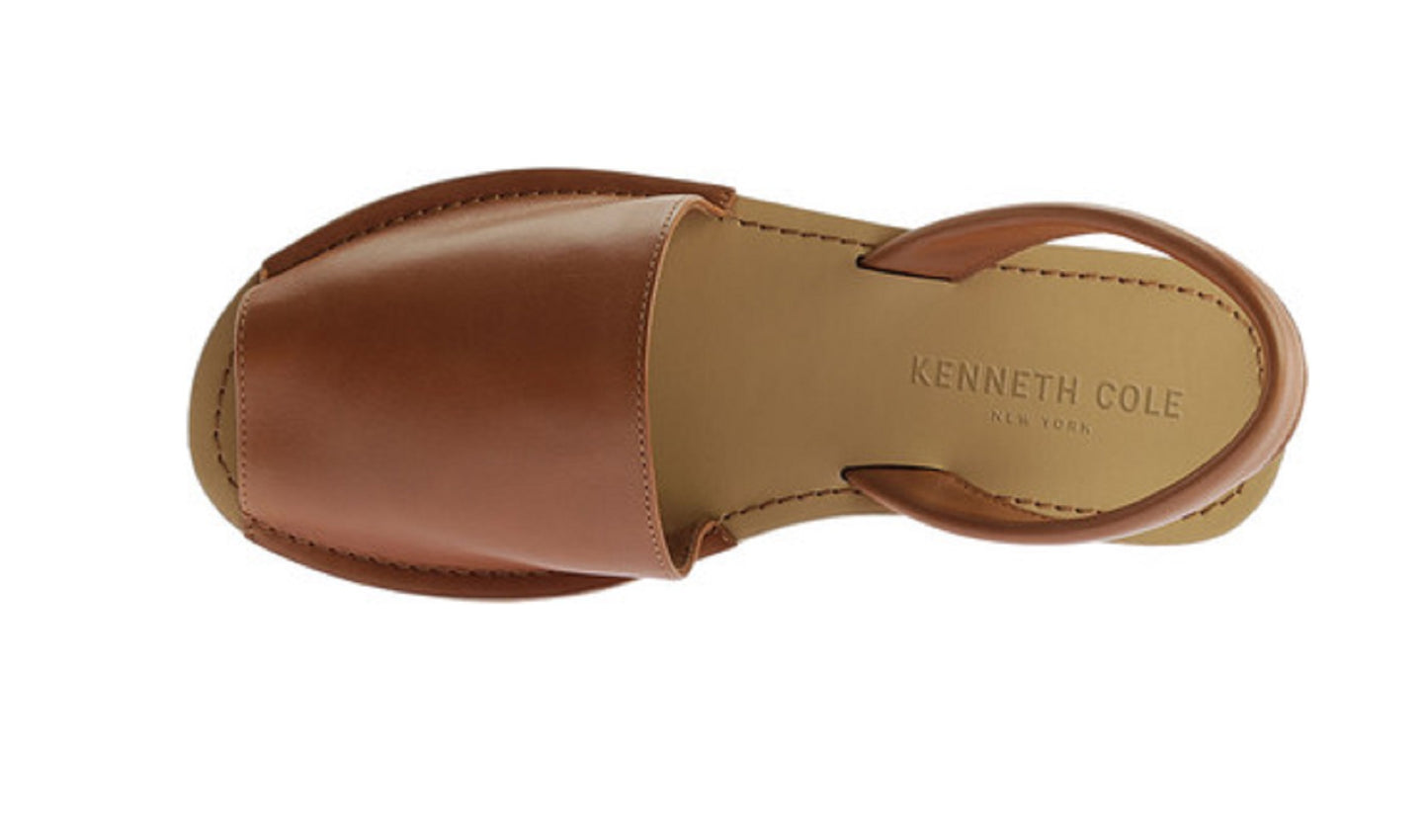 Kenneth Cole Reaction Women's Fine Glass Wedge Sandals Brown Size 7 M