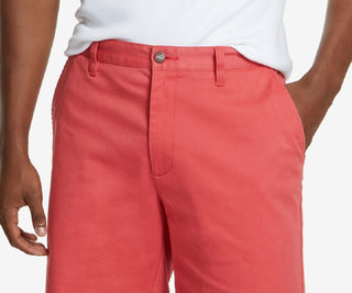 Nautica Men's Classic Fit Stretch Deck Short Red Size 33