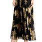 MSK Women's Metallic Print Pleated Blouson Gown Black Size 12